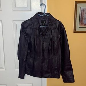 Purple leather jacket